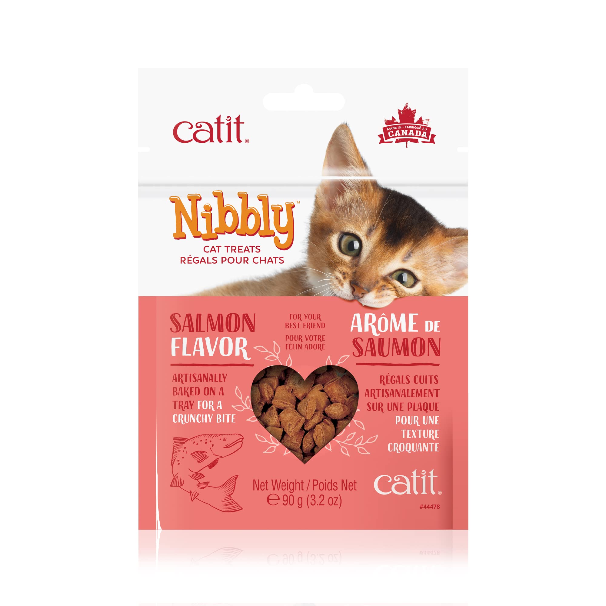 Catit Nibbly Salmon Flavor Cat Treats pouch